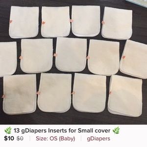 Lot of gDiapers Insterts